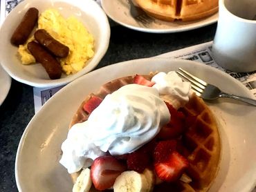 Waffle Deluxe at the Raceway Diner