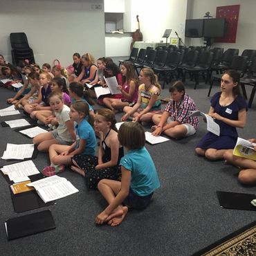 Kids from the Allegro and Piccolo choirs rehearsing (2015)