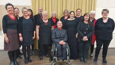 Members of Con Spirito Voices and River Voices when to Yarrawonga's Festival of 1000 Voices (2019)