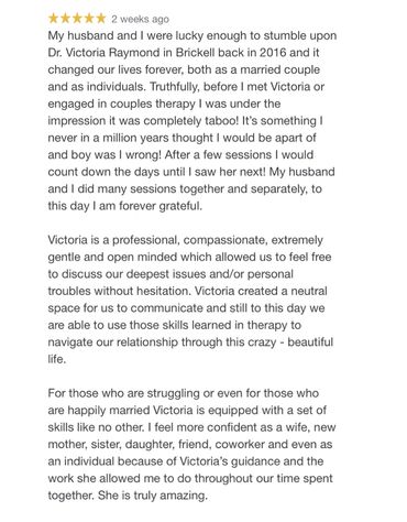 Dr. Victoria Raymond | Licensed Psychotherapist | Couples Counseling | Brickell | Miami