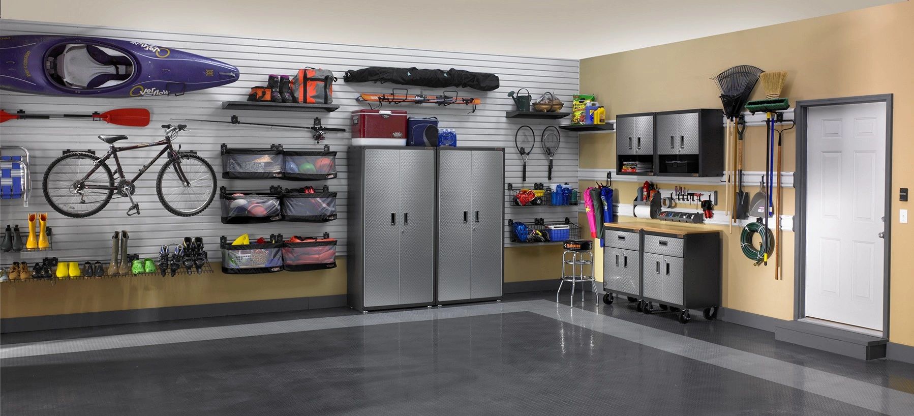 Picture of a clean organized garage