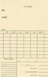 Time Cards 5525 for Cross Shift Time Clocks