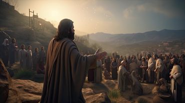 Preaching one of "His" Sermons on The Mount, and thousands listening without a microphone!