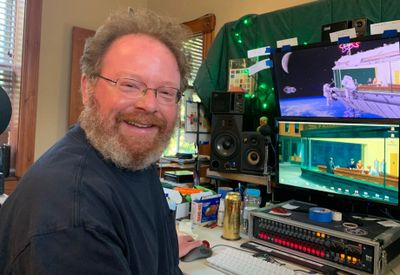 Adam Long in the studio