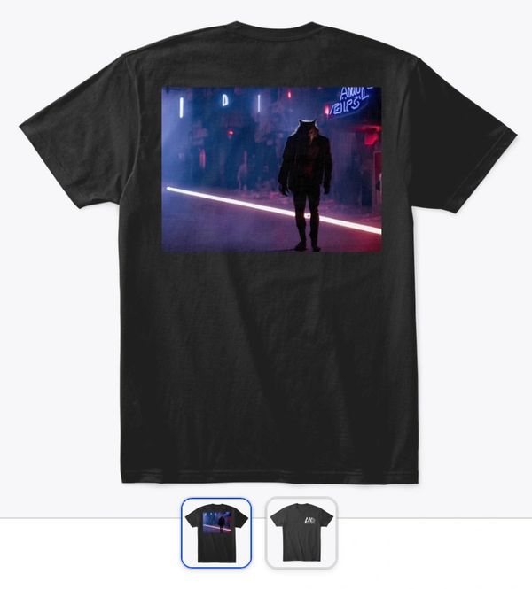 Lunar Harvest Collective White Lines - T-Shirt with LHC logo in white.