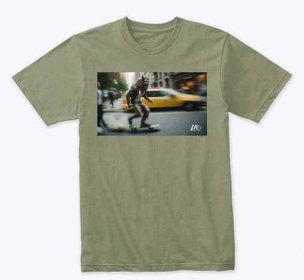 Lunar Harvest Collective Premium Ring-Spun Cotton T-Shirt, wolf line