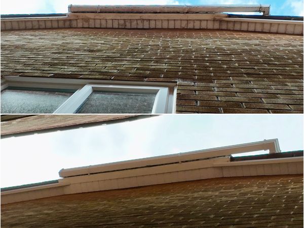 Before & after gutter soffit and fascia cleaning service