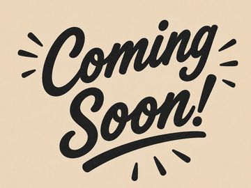 Text saying 'Coming Soon!' in bold script.