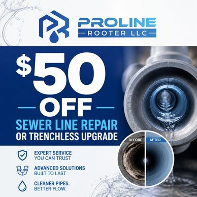 ProLine Rooter $50 off sewer line repair or trenchless upgrade.