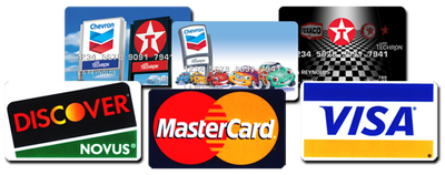 WE ACCEPT ALL MAJOR CREDIT CARDS! 