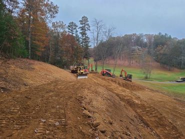 Grading for house site