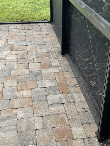 Photo of pavers with open joints