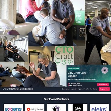 Collage of CTO Craft Con: London event with participants and event details.