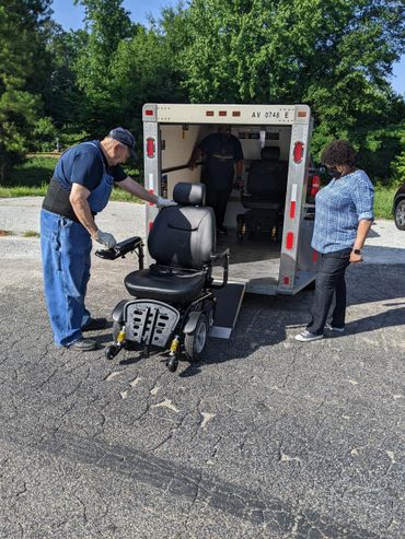 DAV 17 Gainesville Hall Chapter giving last power wheelchair to veteran in 2022. (4 of 5)