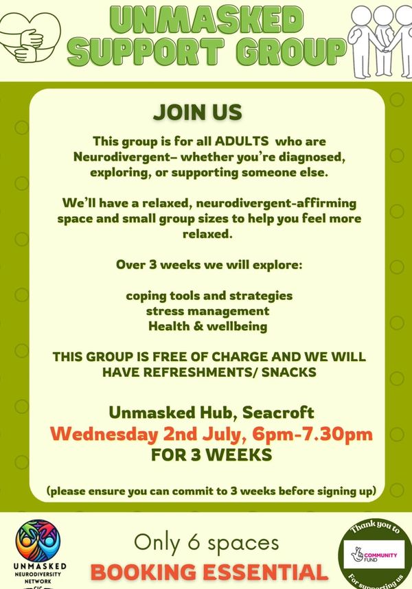 Support Groups- Funded by National Lottery Community Fund