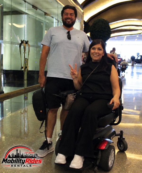 Electric wheelchair rental in The Cosmopolitan hotel and casino in Las Vegas, Nevada.