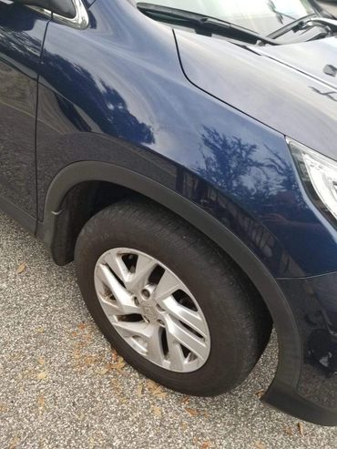 Top Repair Blue Car After - Florida Dent Solutions