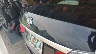 Top Repair Black Honda After - Florida Dent Solutions