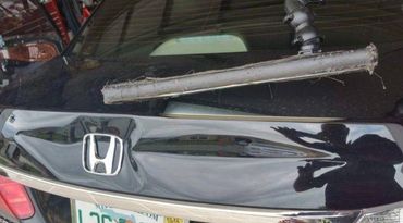 Top Repair Black Honda Before - Florida Dent Solutions