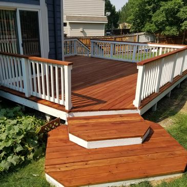 Deck tear out and rebuild. New paint and stain