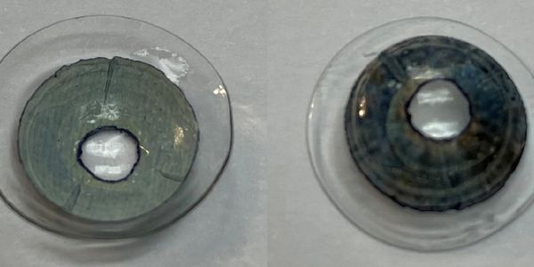 Clear Pupil iris Painted Scleral Lens