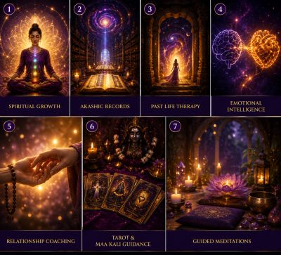 Quantum Reiki Radiance holistic learning platform offering Spiritual Growth, Akashic Records, Past Life Therapy, Emotional Intelligence, Relationship Coaching, Tarot Guidance and Guided Meditation.