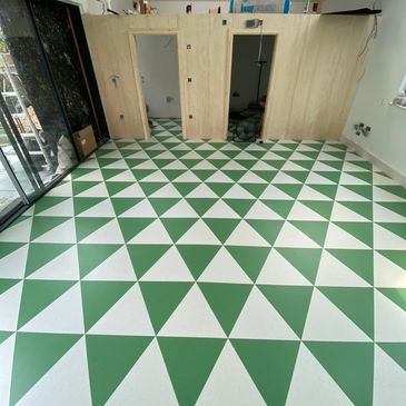 Bespoke Mamroleum sheet cut into tiles 