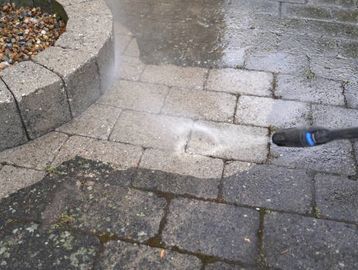 A quick pressure wash job will make your Hardscapes look very pleasing to the eye