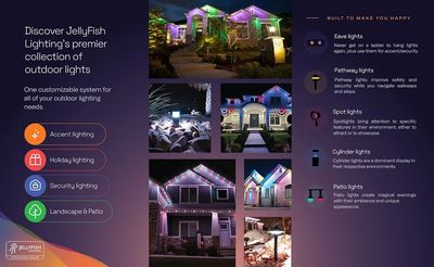 JellyFish Lighting offers customizable outdoor lights for accent, holiday, security, and landscape needs.