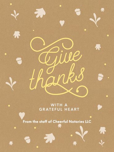 Holiday Card for Thanksgiving