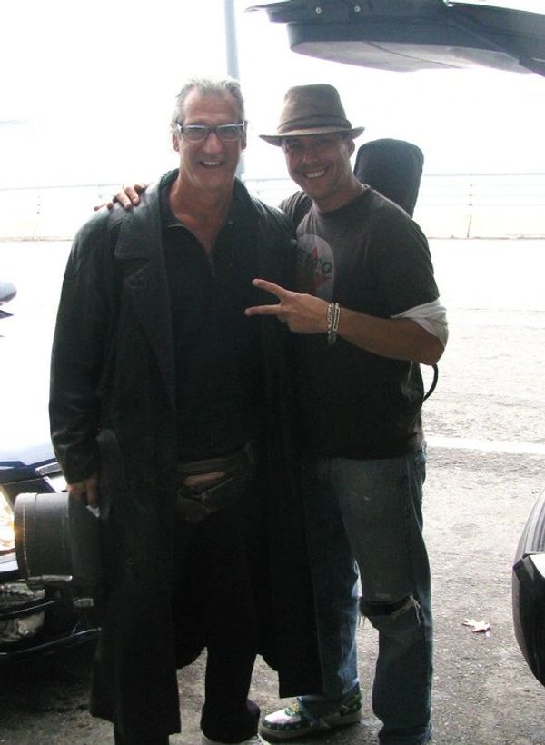 Derek Samuel  Reese and then manager John Pergamo (JP) during the Amsterdam tour