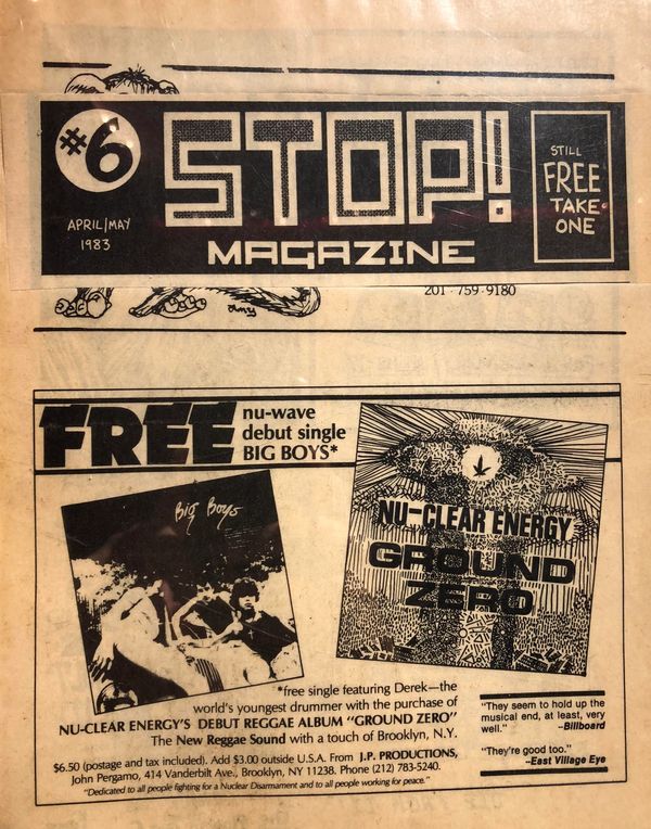 Derek Samuel Reese's First interview with Stop Magazine 1983