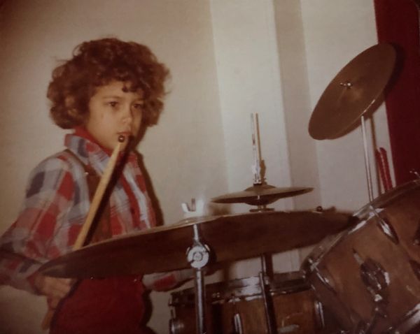 Derek Samuel Reese on drums at seven years old