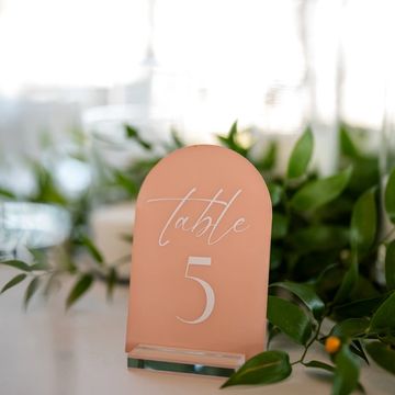 cleveland custom signage table number todays bride