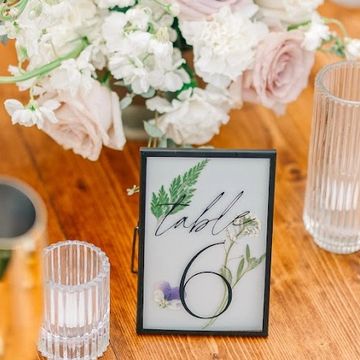 cleveland custom signage table number thunderhead pines