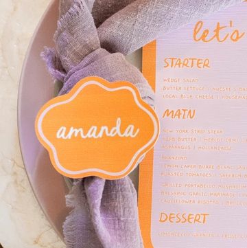 cleveland custom signage tablescape dinner menu place cards