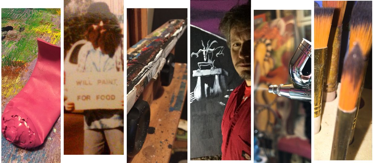 compilation of images of abstract artist Tom Grijalva