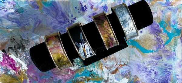 Canvas to Cuff ‘Wearable Art’ Bracelets hand designed by FINE ART by LAURA