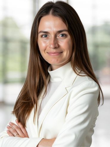 Female business executive with strong and commanding presence