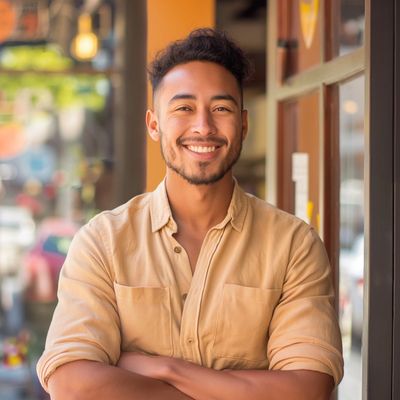 A male business owner who just completed his company's FinCEN BOI report
