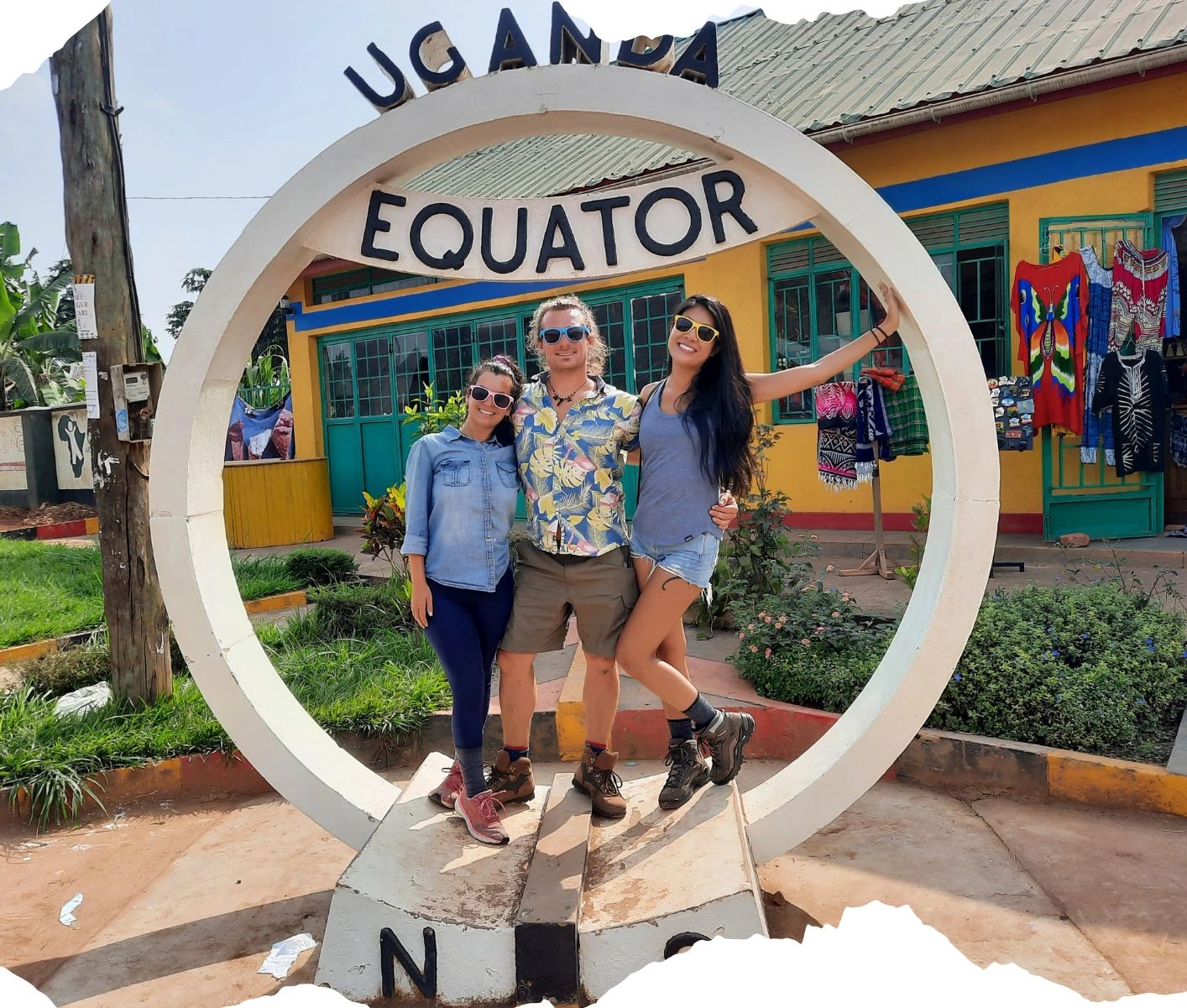 The Uganda Equator crossing point at Kayabwe, Mpigi District, along Kampala -Masaka highway