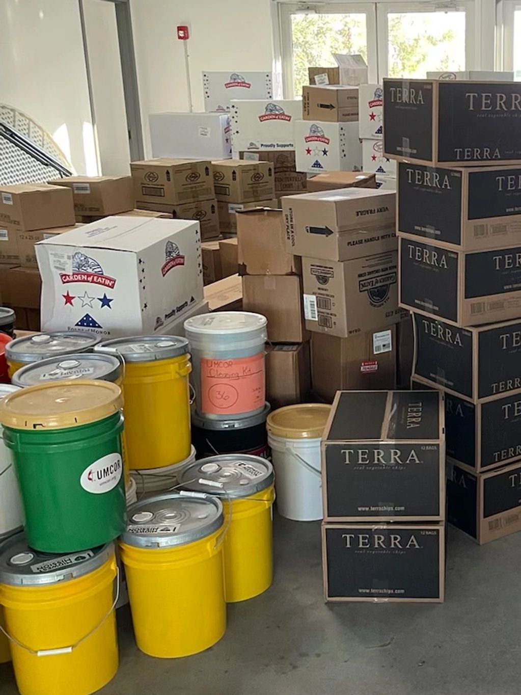 Items Delivered: 4 Pallets in total: Diapers, Baby Wipes, Chips, hand sanitizer, dry beans, disinfec