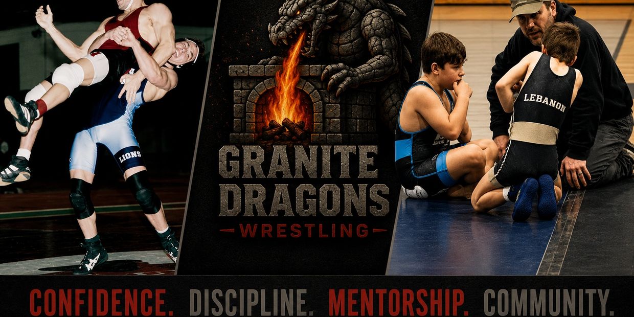 Granite Dragons Wrestling promotes confidence, discipline, mentorship, and community.