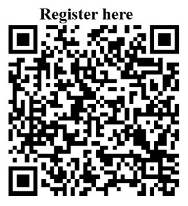 QR code with 'Register here' text above it.