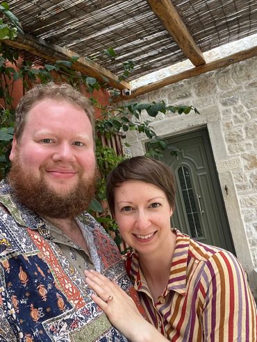 The day we got engaged, 27 September 2023, in Gaios, Greece