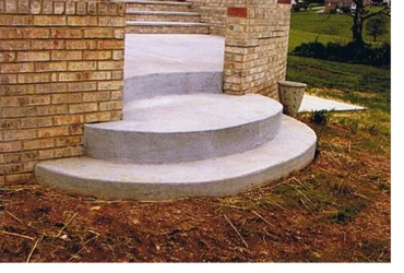 curved concrete steps in Morristown Tennessee