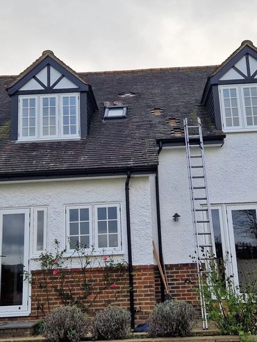 Access to area where vent tiles will be installed