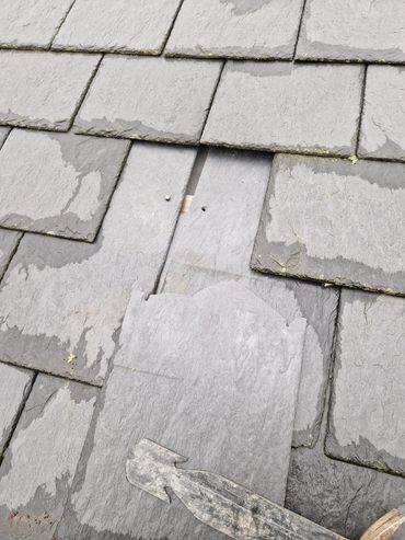 Slate repair (before)