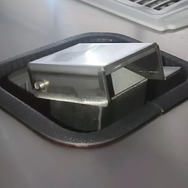 Automatic exhaust damper valve on Atlas Craft deck oven for crispy artisan bread crust