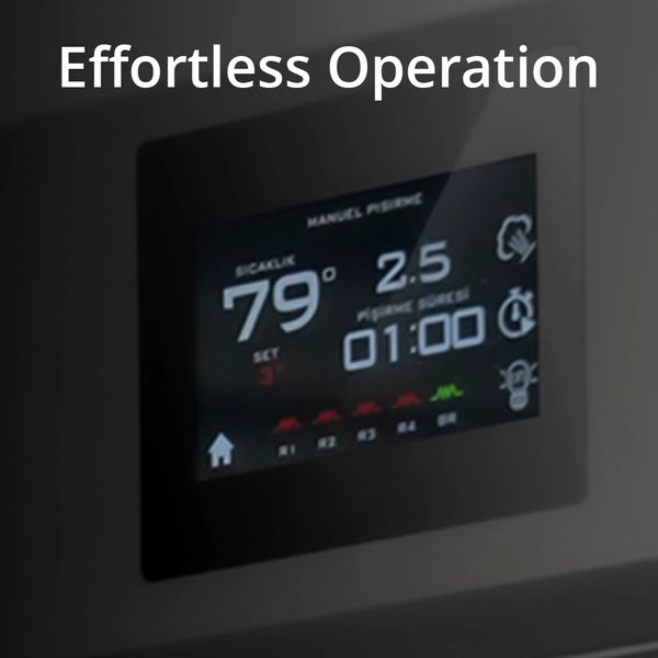 4.3 inch smart touch screen control panel with phase insertion technology and 99 recipe memory